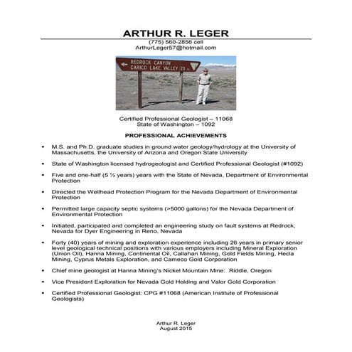 Arthur Leger_CV_2015