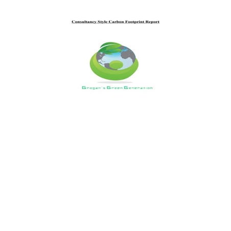 Consultancy Style Carbon Footprint Report