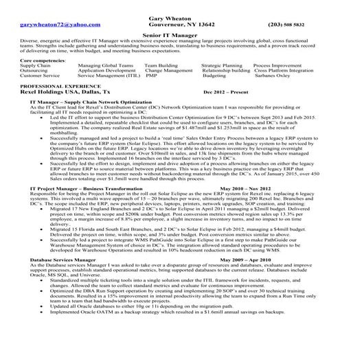 Gary Wheaton resume