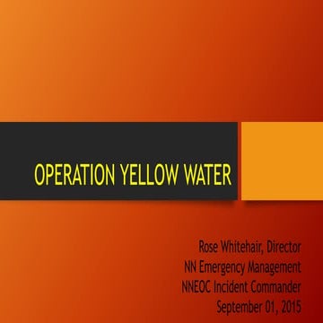 Operation Yellow Water_PPT_2015