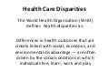 Health Disparities Power Point FINAL