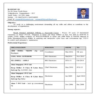 Ramesh up dated CV