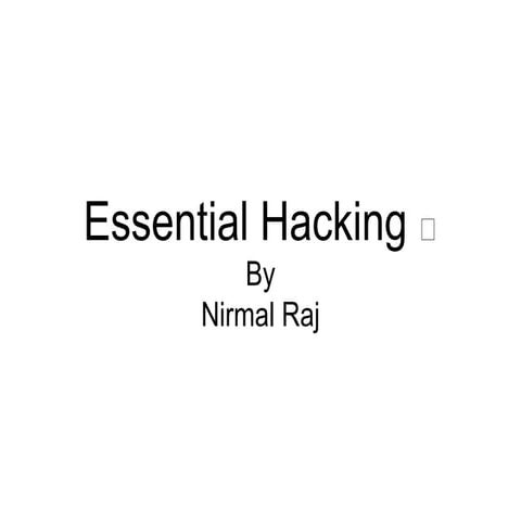 Hacking By Nirmal