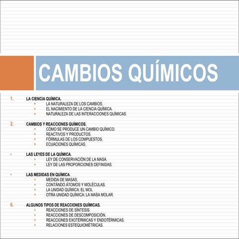 6 cambios químicos