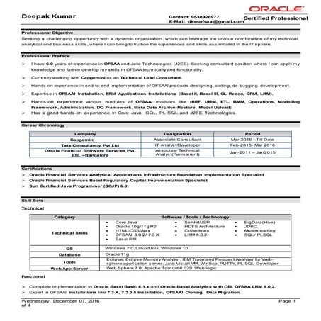 Deepak_OFSAA_6_Years_Exp_Resume