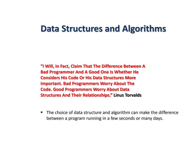 Basics in algorithms and data structure 