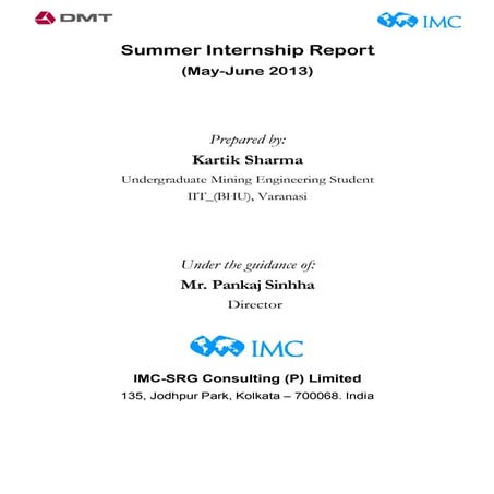 Intern report - IMC