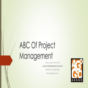 ABC Of Project Management