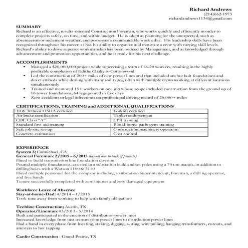 Resume with System 3