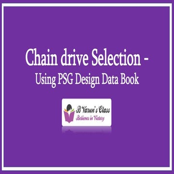 Chain Drives Selection - Procedure