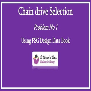 Chain Drives Selection - Solved Problem