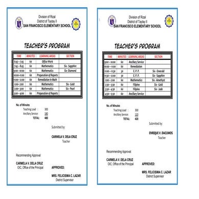 6 class program 2013 2014 