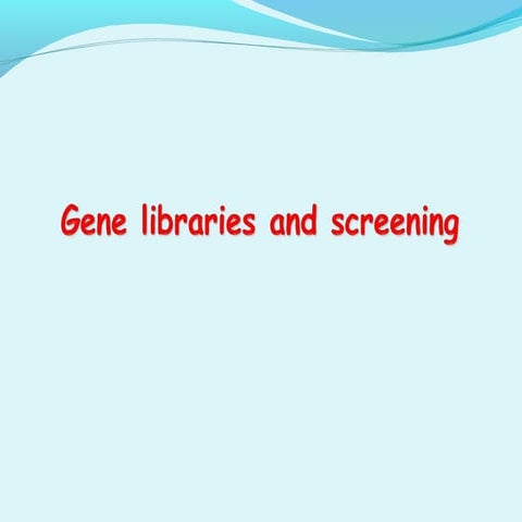 construction of genomicc dna libraries