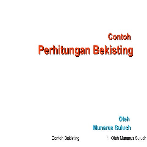 perhitungan bekisting