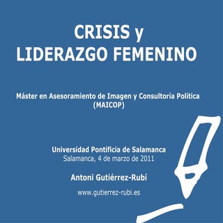 Crisis y liderazgo femenino