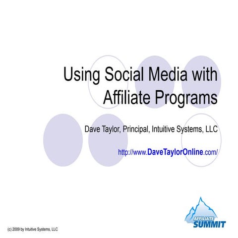 Using Social Media For Commodity Affiliate Programs