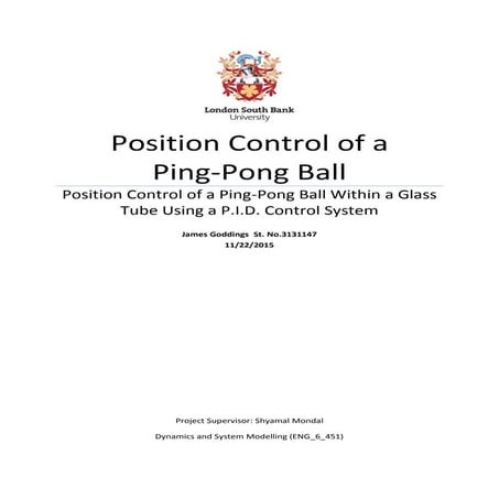 Position Control of PP ball