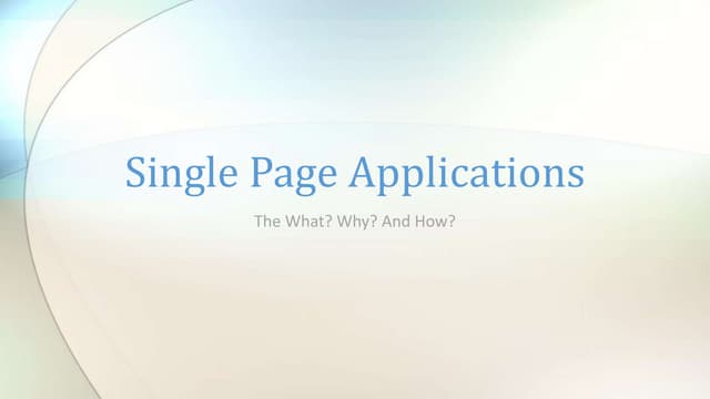 SinglePageApplications