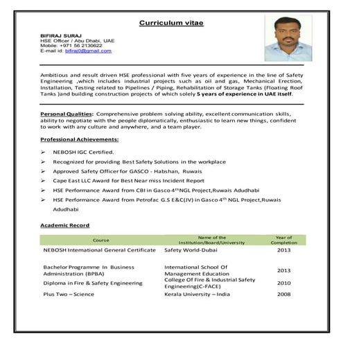 UPDATED CV HSE | DOCX