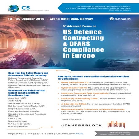 US Defence Contracting and DFARS Compliance in Europe 2016.PDF