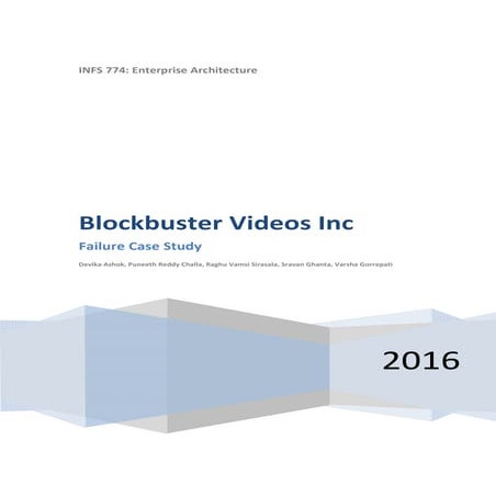 Blockbuster Videos - Failure Case study v4.0 | PDF