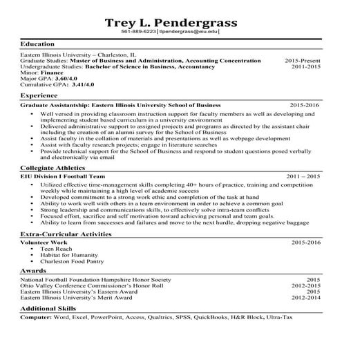 Resume (2016) | PDF