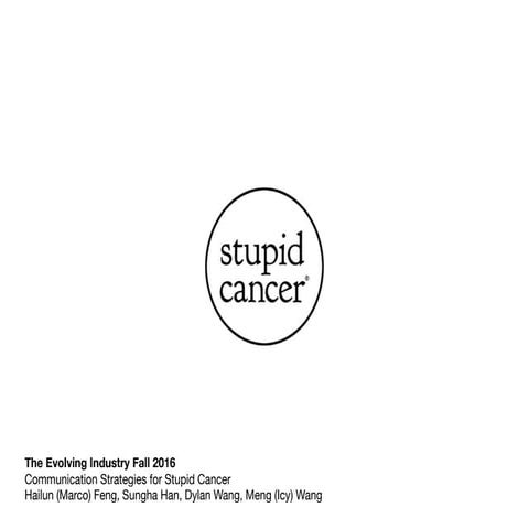 Stupid Cancer(non-profit) | PDF