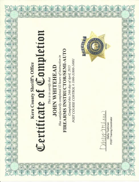 Firearms Instructor Certification PDF Firearms Instructor Certification PDF