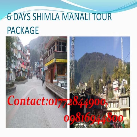 6 days shimla manali tour package 