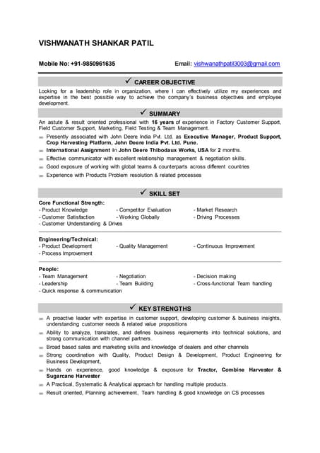 Resume - Vishwanath Patil