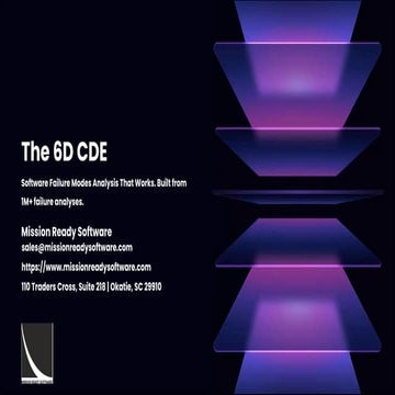 The 6D CDE: Advanced Software Failure Modes Analysis for Mission ...