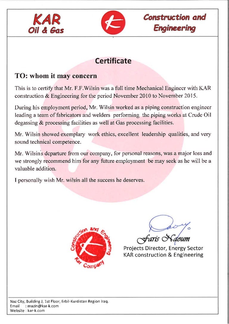 Certificate