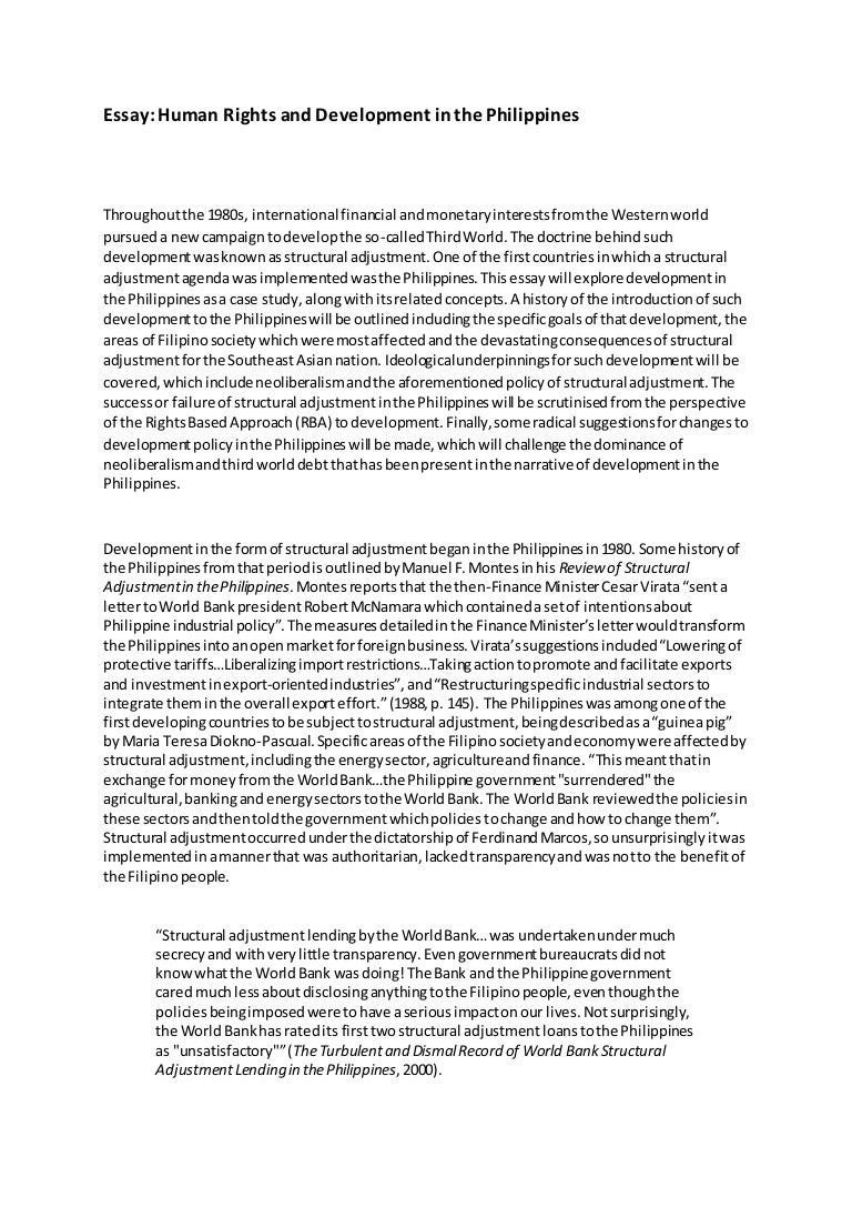 essay about human rights