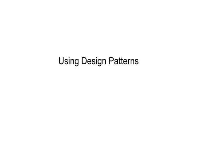 6 Design Pattern.ppt design pattern in softeare engineering