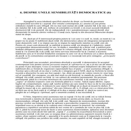 DESPRE UNELE SENSIBILITĂȚI DEMOCRATICE (6),autor Corneliu LEU