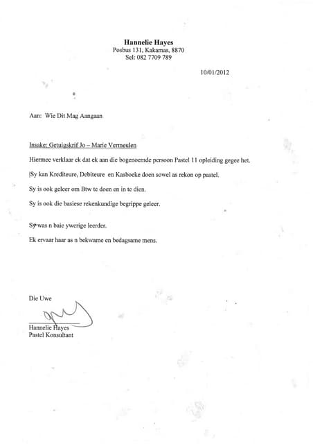 6. Capespan Getuigskrif