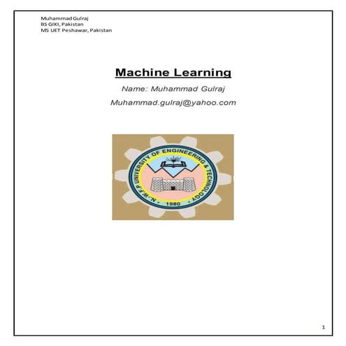 Machine Learning 1 | PDF