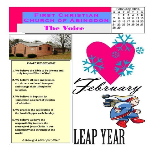 FCC Abingdon February Newsletter 2016