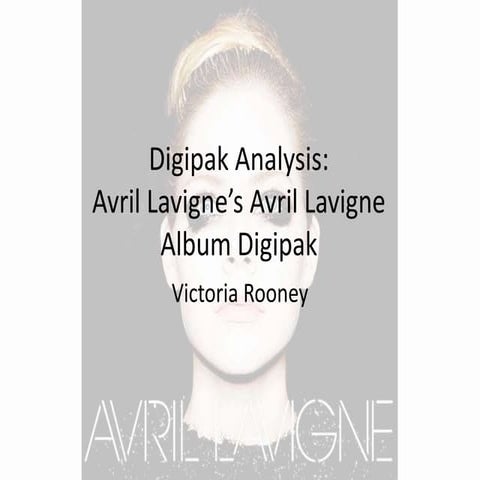 6. Digipak Analysis - Avril Lavigne 