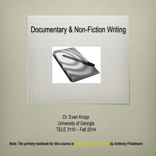 Writing a Documentary Treatment