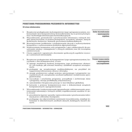 Informatyka: Gimnazjum i liceum.