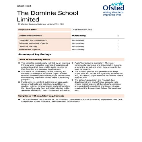 OFSTED Report 2015