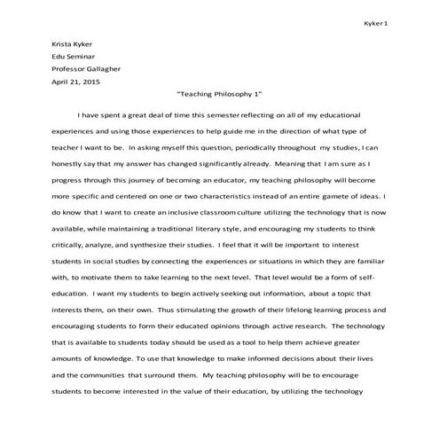 KKykerTeachingPhilosophy#1