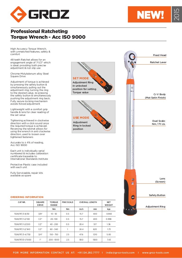 GROZ Torque Wrench
