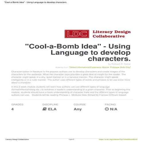 _Cool-a-Bomb_Idea_-_Using_Language_to_develop_characters.