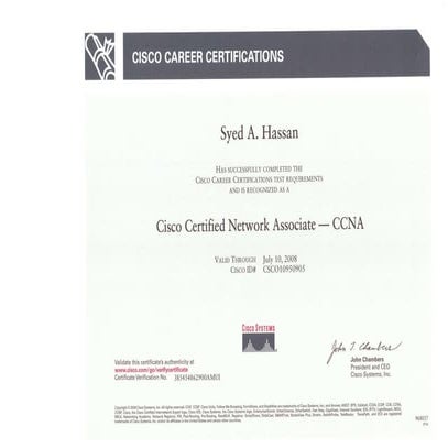 Cisco Certified Course Completion Certificate_752806 | PDF