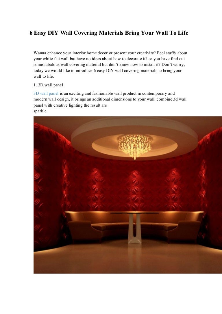Delightful creative wall covering ideas 6 Easy Diy Wall Covering Materials Bring Your To Life