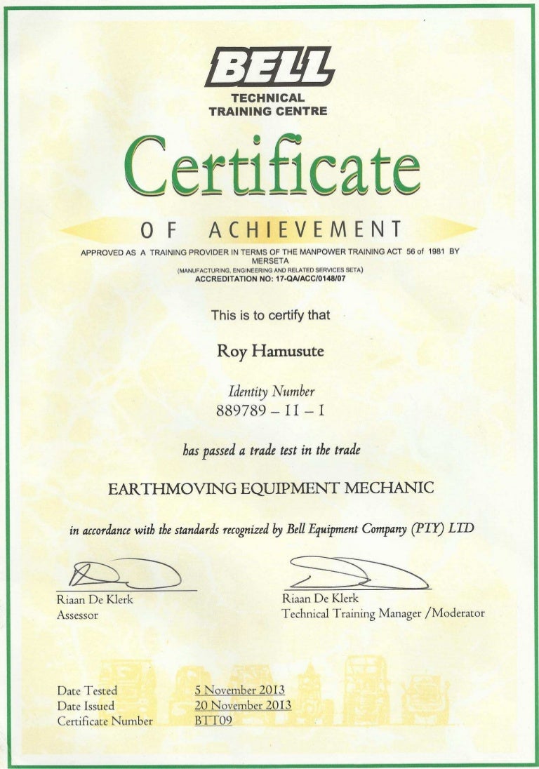 roy hams trade test citificet pdf powerpoint certificate