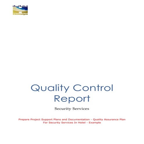 Quality Control Report