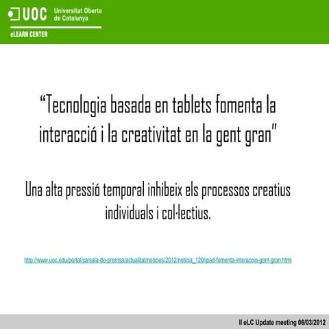 Presentació EDUS. III Jornada de Membres eLC. 5 març 2013